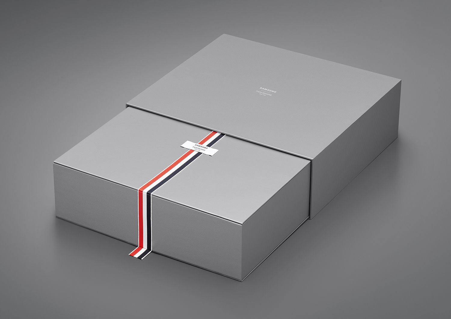 The box for the Galaxy Z Fold2 Thom Browne Edition.