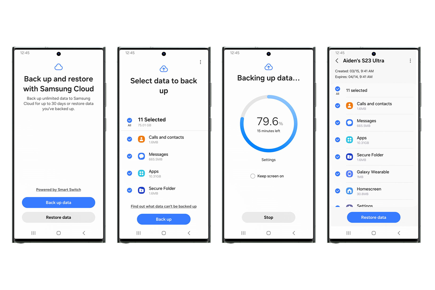 Samsung announced the global rollout of Temporary Cloud Backup