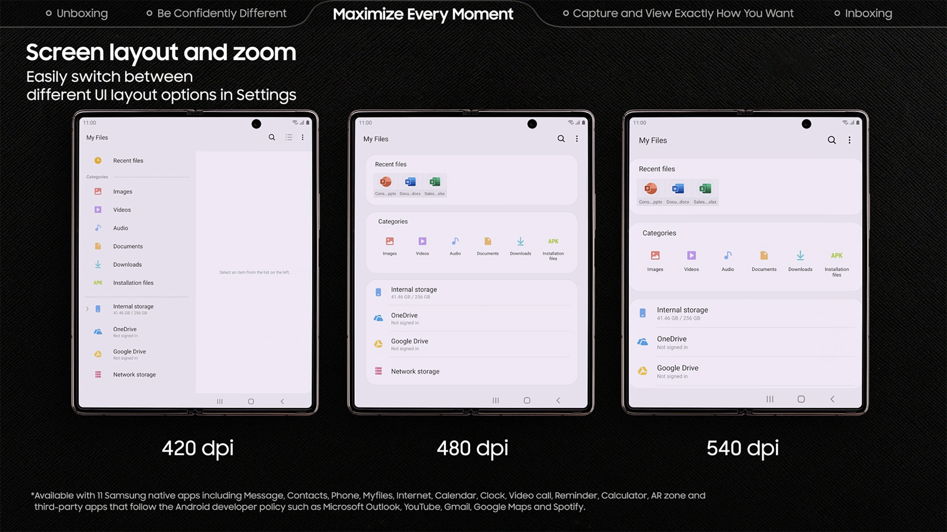 Three UI options on the Galaxy Z Fold2 help you suit you to See More, and See Bigger.