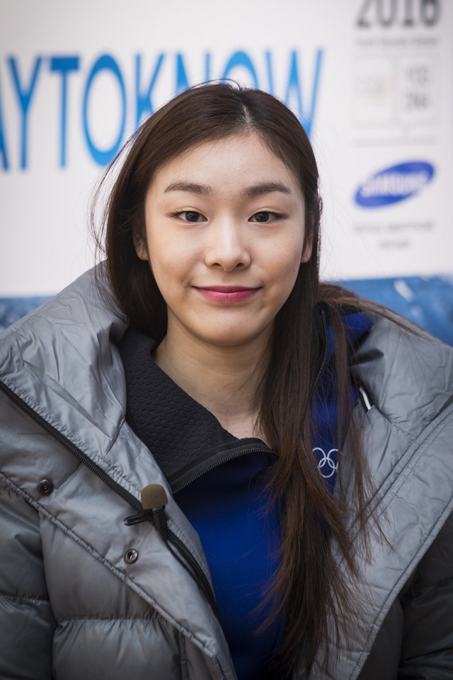 Yuna Kim visits the Samsung Galaxy Studio in Lillehammer