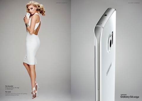 Samsung and Elle : Global Fashion Native Campaign Featuring the New Galaxy S6 And Elsa Hosk