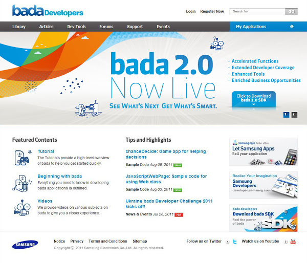 Samsung Enhances Its Own Mobile Platform with the Launch of 'Bada 2.0'