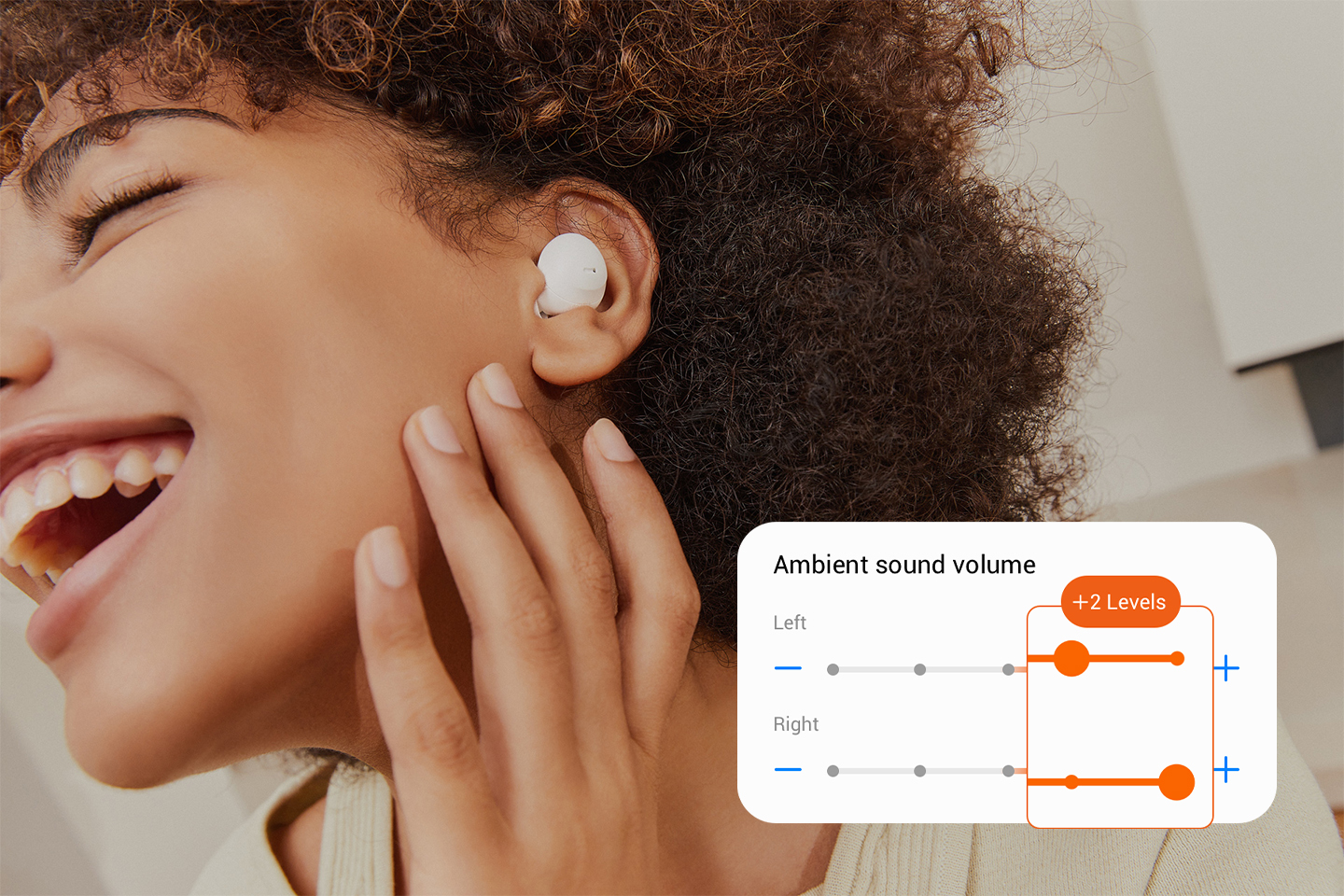Image to illustrate new enhanced Ambient Sound update in Galaxy Buds2 Pro