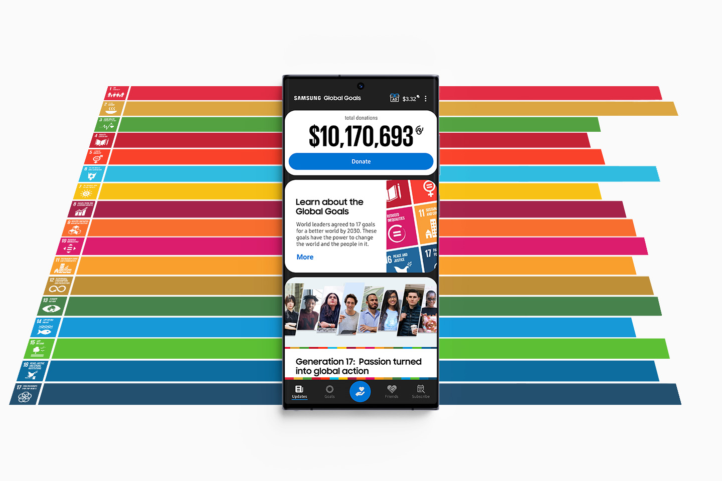 New App Donation Leaderboard Feature of Samsung Global Goals App