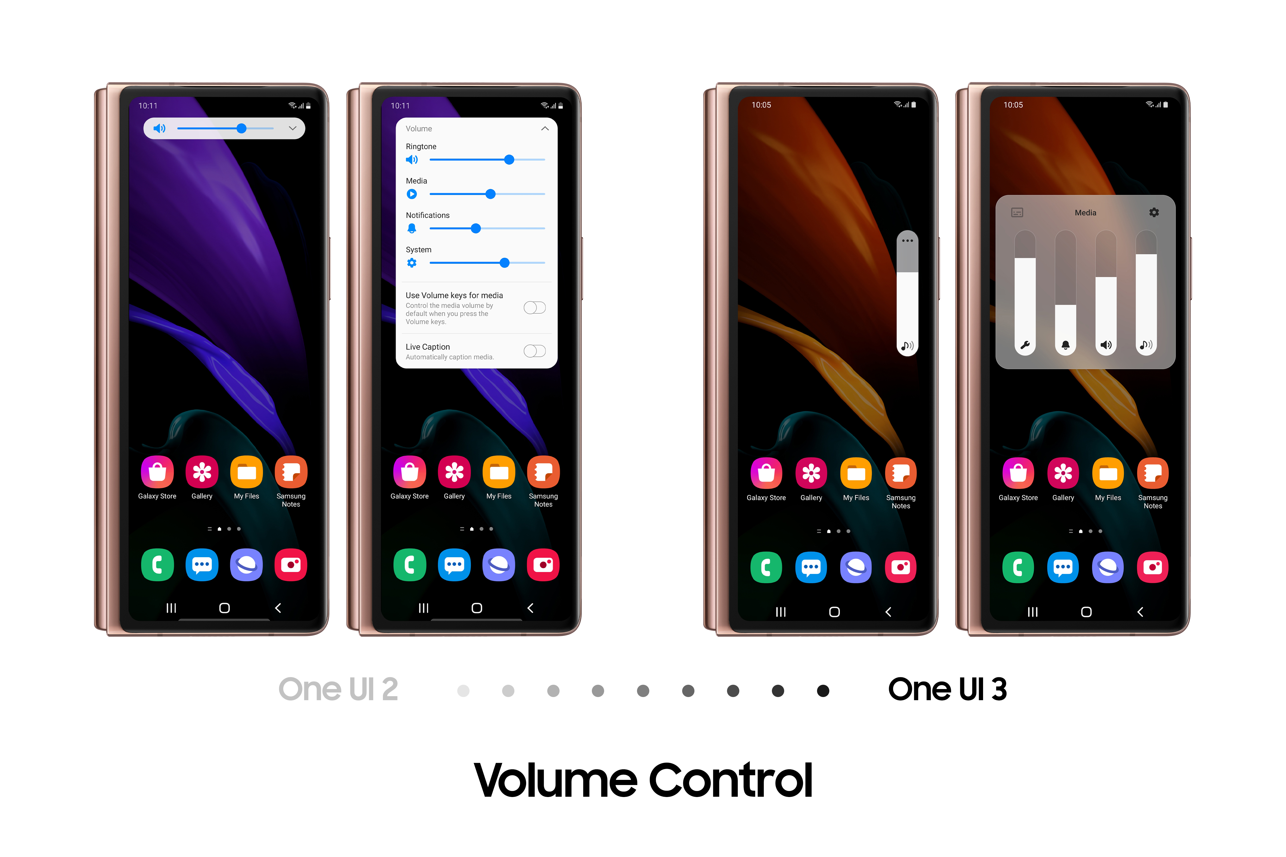 One UI 3 Brings Seamless Continuity and Intuitive Interactions to the Galaxy Z Fold2: Volume Control