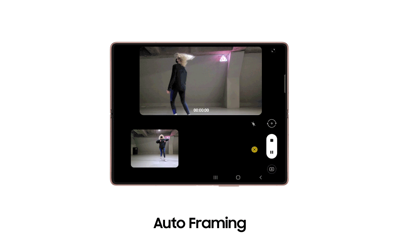 Auto framing in the Galaxy Z Fold2