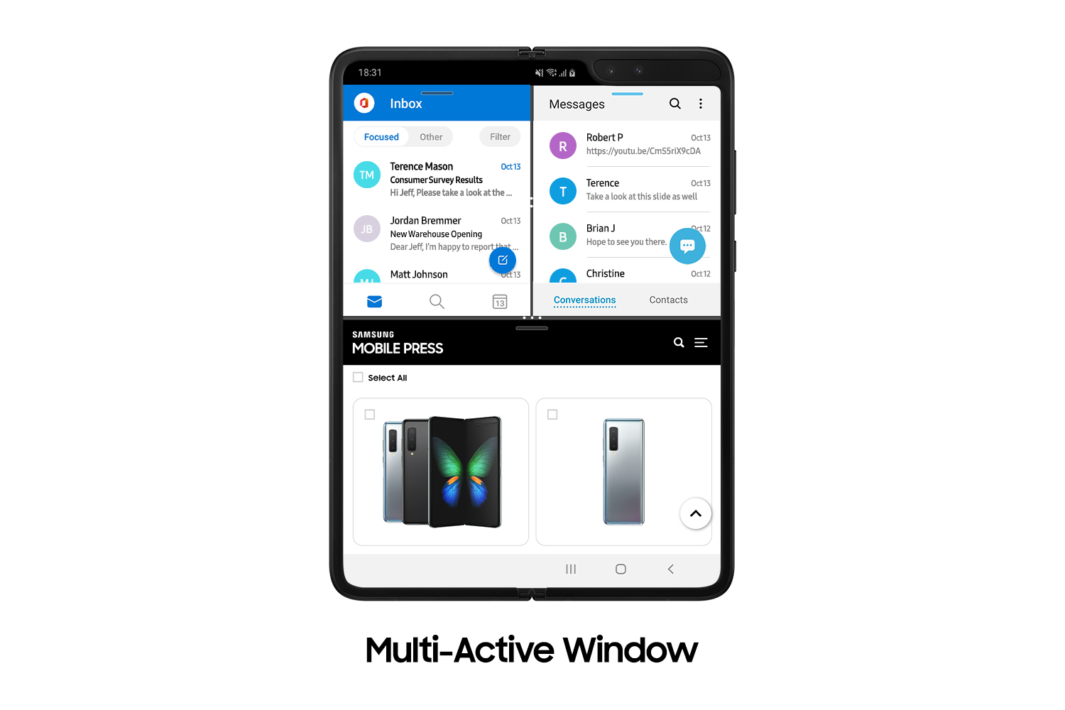 Galaxy Fold software update - Capture View