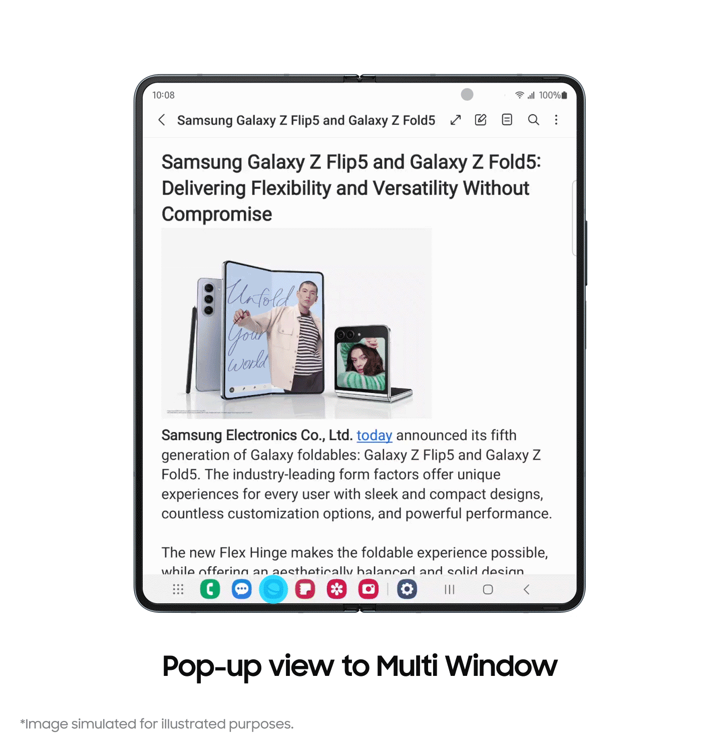 Image to show Samsung brings the latest Galaxy Z Fold5, Z Flip5, Tab S9 series and Watch6 series experiences to previous devices