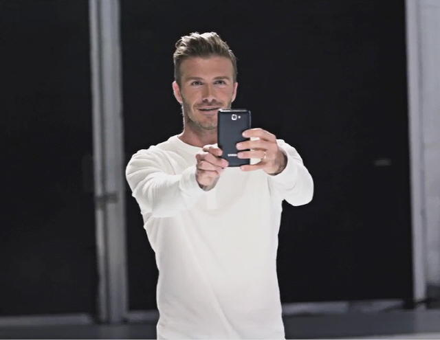 Olympic ambassador, David Beckham Celebrates the Power of the Samsung GALAXY Note