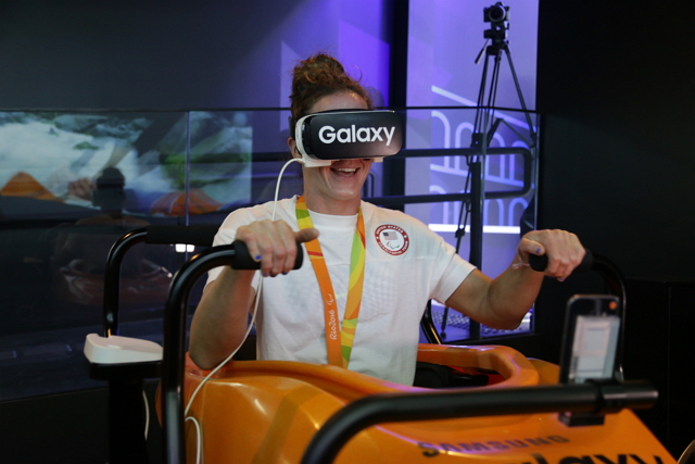 13X Paralympic Medalist from Team USA, Tatyana Mcfadden, Visits Revamped Samsung Galaxy Studio in Olympic Park to Meet Fans and Test Out Latest Accessibility Technologies