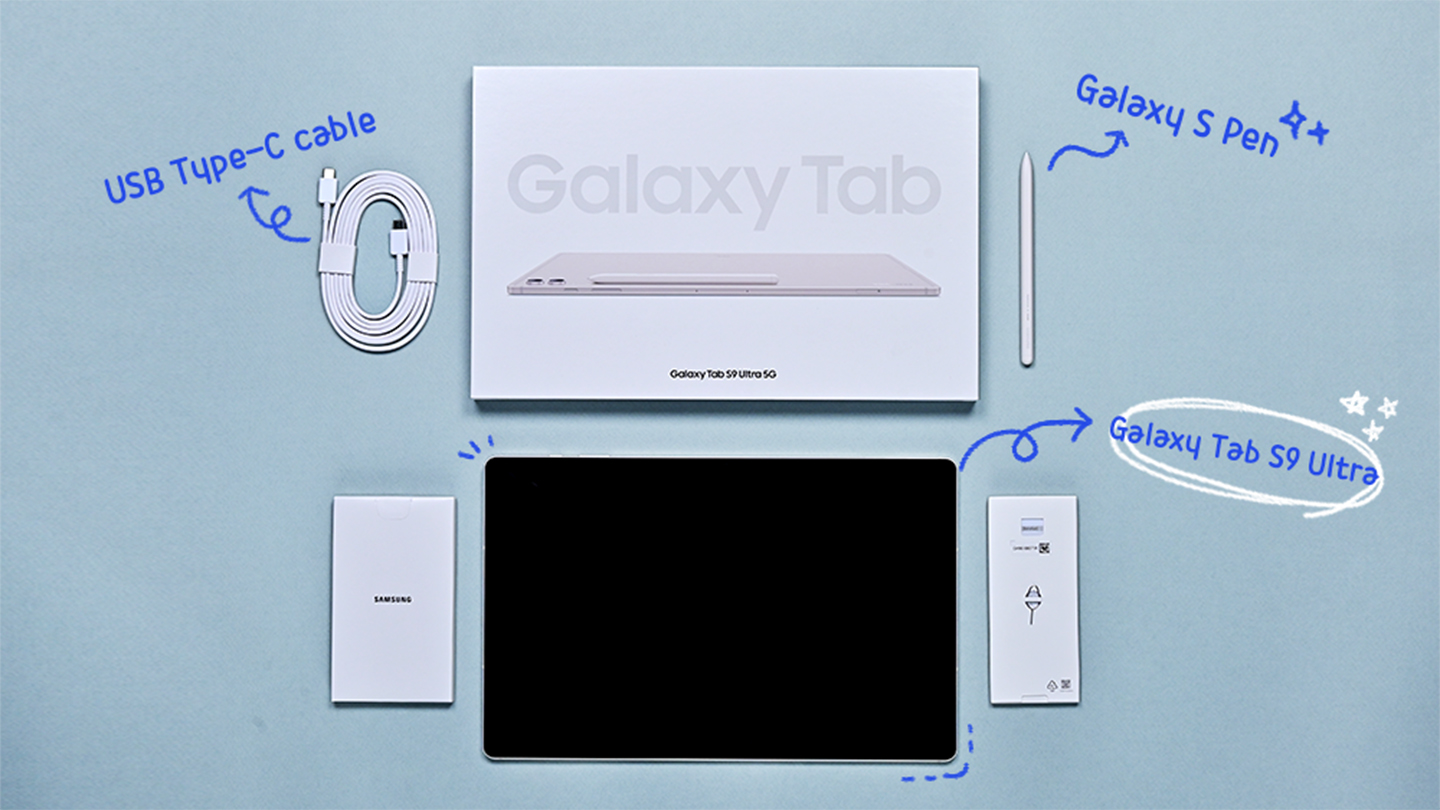 Unboxing the Galaxy Tab S9 Ultra High Performance in a Sleek Design