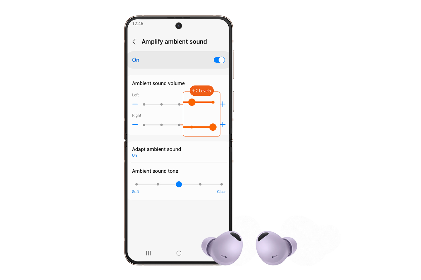 Image to illustrate new enhanced Ambient Sound update in Galaxy Buds2 Pro