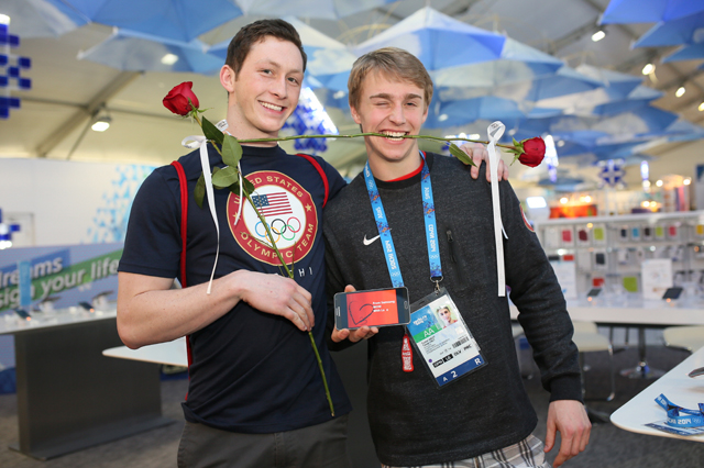 Happy Valentine's Day at the Galaxy Studio Olympic Park, in Sochi